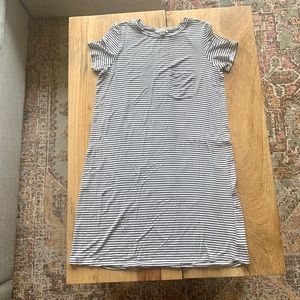 American eagle black and white striped t-shirt dress size S